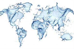 Ilustração de Origem da Água na Terra