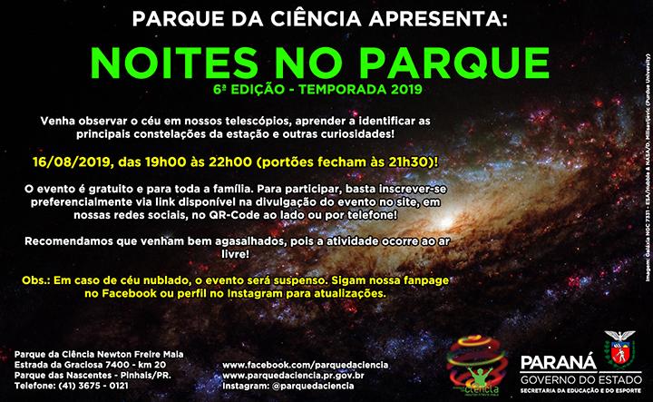 NESTA SEXTA (16/08/19) TEM NOVA EDIÇÃO DO NOITES NO PARQUE!