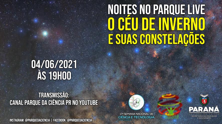 Banner Noites no Parque LIVE - O céu de Inverno e suas Constelações!