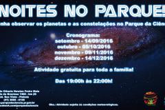 Cronograma de datas do evento Noites no Parque.